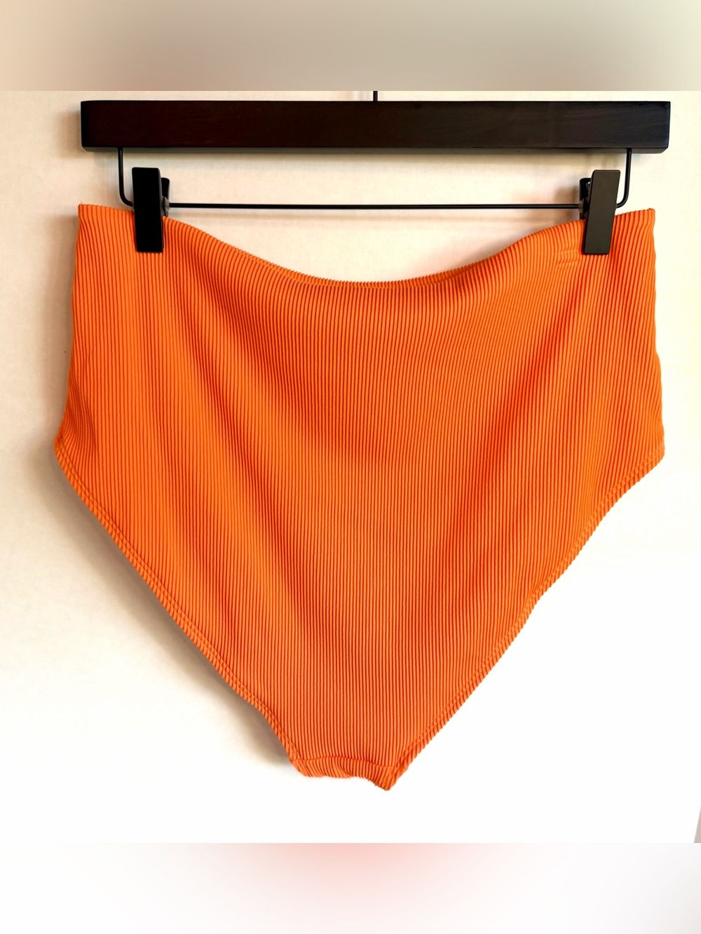 Old Navy High-Waist Ribbed Bikini Bottoms - Bright Orange Sz XL